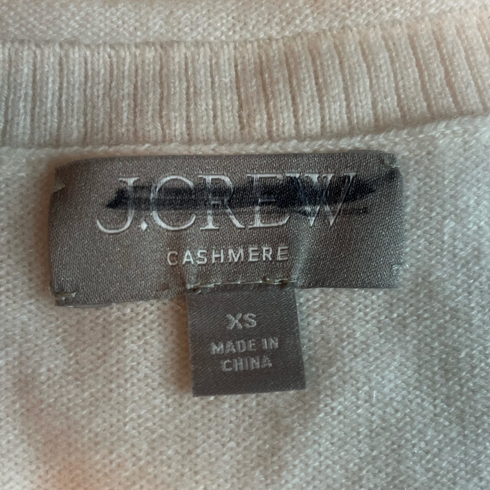 J.Crew NWOT Cashmere relaxed T-shirt in ivory - Picture 8 of 8